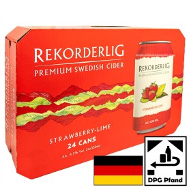 Rekorderlig Strawberry-Lime 4,5%  24x33cl - DPG Pfand