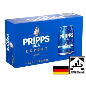 Pripps Blå Export 5% 24x33cl DPG Pfand