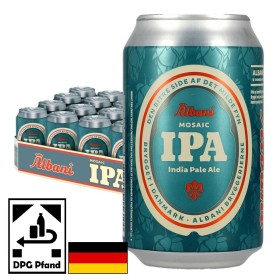 Albani Mosaic IPA 5,7% 24x33cl DPG Pfand MHD\BB Date 18.12.2025