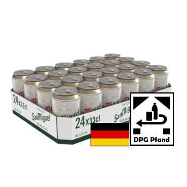 San Miguel 5,4 % 24 x 33cl DPG Pfand