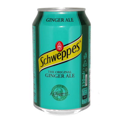 Schweppes Ginger Ale 12x33cl MHD/BB Date 08.05.2026