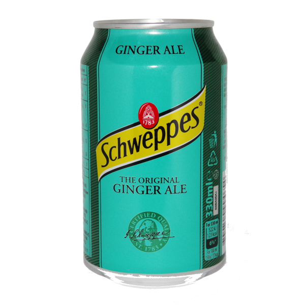 Schweppes Ginger Ale 12x33cl MHD/BB Date 08.05.2026