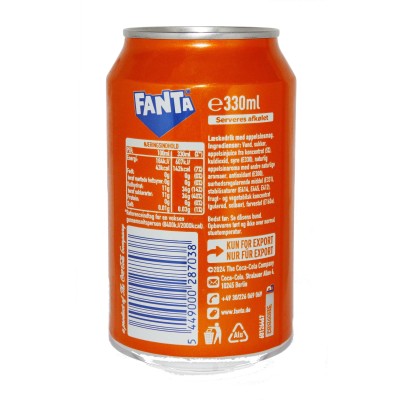 Fanta Orange 24x33cl MHD\BB Date 31.08.2026