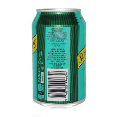 Schweppes Ginger Ale 12x33cl MHD\BB Date 09.06.2026