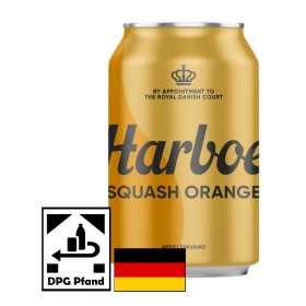 Harboe Squash Orange 24x0,33cl DPG Pfand MHD\BB Date 13.11.2025