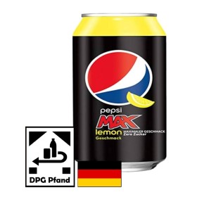 Pepsi MAX Lemon 24x0,33cl DPG Pfand MHD\BB Date 11.2025
